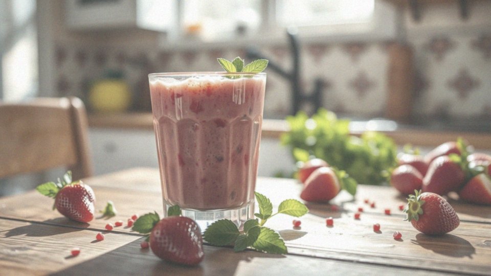 Co zawiera przepis na koktajl owocowy smoothie Truskawka & Orzeźwienie?