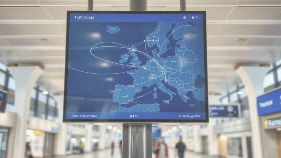 Jakie trasy lotów można znaleźć w mapie?