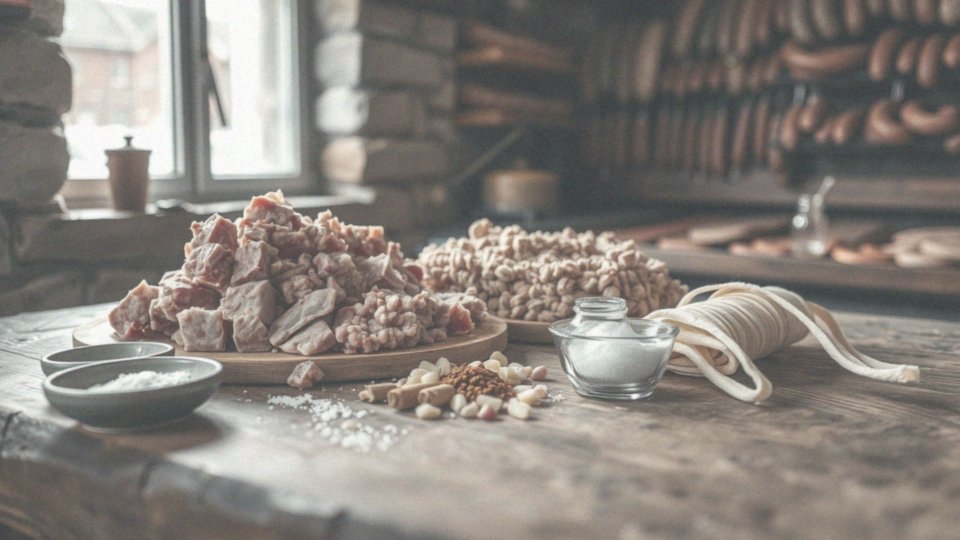 Jakie są główne składniki potrzebne do przygotowania kabanosów?
