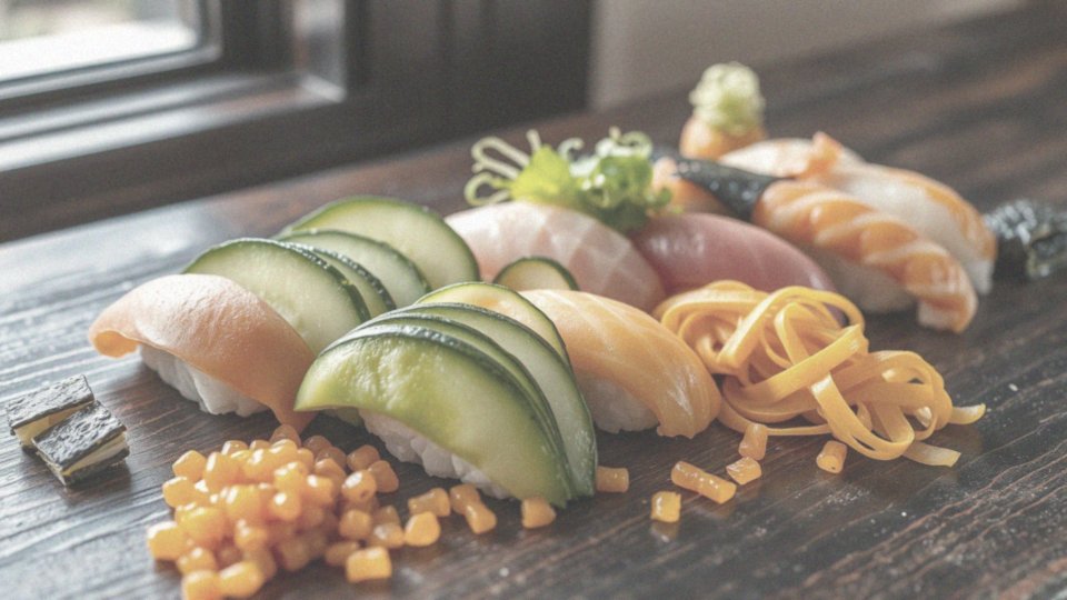 Jakie dodatki można znaleźć w sushi oprócz ryb?